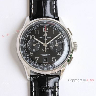 (TW Factory) Swiss Replica Breitling Premier Chronograph TWF 7750 Black Arabic Dial